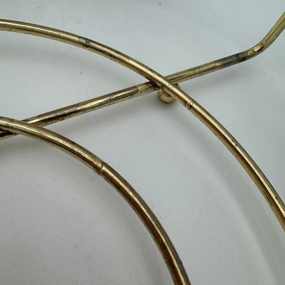 Vintage Buffet Serving Holder Gold Toned Metal Caddy 1980s - Picture 6 of 8